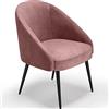 Iconik Interior Velvet Style Poltrona Design - Rivestimento in velluto - Wasda Rose