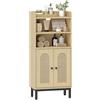 Hzuaneri Mobile da Bagno, mobile bagno, con 2 Ripiani Aperti Regolabili e 2 ante, per Bagnos, Soggiorno, Ingresso, Cucina, 20 x 37 x 84 cm, Rovere Chiaro BC48202B