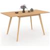 IDMarket - Tavolo da pranzo rettangolare allungabile NOOR 4-8 persone effetto legno 110-150 cm