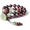 Klauer Grandi Perline Di Legno Di Sandalo, Bracciale Da Uomo, Bracciale Lobulare Naturale Con Perline Di Legno Di Sandalo Rosso for La Meditazione, Rosario Buddista, Bracciale Doppio Cerchio Da Donna