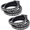 Atyhao Polsino punk, 2 pezzi braccialetti in pelle rivetto regolabili polsino punk rock braccialetti larghi cinturino hip hop per uomo donna di natale