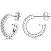 CERSLIMO Orecchini a cerchio in argento da donna, piccoli orecchini a cerchio aperti con pavé di zirconi cubici | Orecchini a perno in argento Sterling, orecchini dorati per donne e ragazze (8 mm/10 mm/12 mm