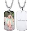Suplight Collana con Foto Personalizzata e Incisione Ciondolo Portafoto Acciaio Inossidabile Personalizzabile Uomo