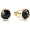 GUESS Orecchini da uomo di Guess della collezione frontiers. Orecchini a lobo in acciaio di colore oro con zircone nero di 8 mm. Misura: t/u. La referenza è jume01343jwygbkt/u