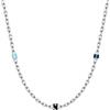 Clondo Collana Uomo Donna Lazio in Acciaio Inossidabile - Prodotto Ufficiale Calcio - Gioiello con Logo - Idea Regalo Elegante per Tifosi Biancoceleste - Ragazzo e Ragazza (Chain Logo Necklace Minimal)