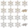 GORGECRAFT 10 Pz 2 Colori Fiocco di Neve di Natale Spilla Spilla Spilla di Cristallo con Strass Spilla Fiore Abbellimento Bottone Distintivo Spilla per Donna Matrimonio Fai Da Te Abito Da Sposa