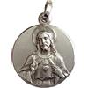 I G J Medaglia del Sacro Cuore di Gesù In Argento Massiccio 925