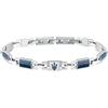 Maserati Bracciale Uomo in Acciaio, Ceramica, Collezione CERAMIC, Tridente, Idee Regalo Uomo