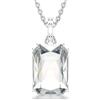 Swarovski Millenia Collana Pendente, con Cristalli Cry, Taglio Ottagonale, Montatura a Griffe, Chiusura a Moschettone, Placcatura in Tonalità Rodio, 65-75 cm, 4,1 x 1,9 cm