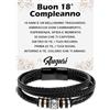 Bramart Bracciale Uomo Idea Regalo Compleanno in Pelle Intrecciata con Acciaio Inox Lucidato di Altissima qualità Regalo per lui, Bracciali Natale - Cofanetto con DEDICA incluso