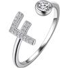 Suplight Anello con Iniziale F Fedina Argento 925 Donna Anello Iniziale Donna F Anello Donna Lettera Regolabile Anello Donna Lettera F con Confezione Regalo