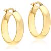 Carissima Orecchini creoli rotondi 22 mm da donna in oro giallo 9 ct