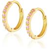 Sakrami Orecchini in Oro Pavé con Zirconi (Zircone Rosa)