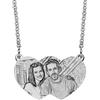 GBTROEY Collana Personalizzata Con Foto Ciondolo Cuore Testo Inciso Collana Immagine Ciondolo Personalizzato Gioielli Regali per Le Donne