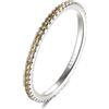 LES FOLIES DI PAOLA GRIECO Anello Veretta Girodito Oro Champagne Dorato in argento 925 rodiato - Rainbow Collection (US 7 - ITA 14)