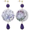 IN Lebole Collezione The Circle L'Amore è Sogno Orecchini da Donna in Ottone Pietra Viola