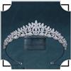 FASNAHOK Argento CZ Wedding Tiaras per le spose Corone di principessa floreale per le donne Cubic Zirconia fascia nuziale dolce 16 corona accessori per capelli di compleanno
