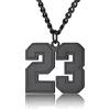 GoldChic Jewelry Collana Personalizzata Con Nome e Numero Per i Fan Dei Giocatori Di Sport, Regalo Pendente Pallavolo Calcio Pallacanestro Baseball，in Acciaio Inossidabile Per l'Atleta