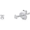 gioiellitaly Orecchini Punto Luce Argento 925 Rodiato con Zirconi Bianchi Taglio Diamante gioiello unisex uomo donna punto luce 2 mm