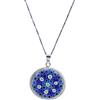 LE GEMME DI VENEZIA Collana Donna Con Pendente Murrina Milefiori Venezia In Vetro Originale Di Murano E Argento 925 Diametro 23 (COLORE 19)