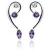 Gemsonclick Orecchini con Ametista Naturale per le Donne Gioielli in Argento 925 Forma Marquise