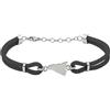 amorili Bracciale Sicilia Uomo Donna in Acciaio Inox e Corda Nautica | Simbolo Isola Siciliana | Gioiello Artigianale Marinaro | Idea Regalo Made in Italy (nero)