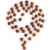 Wonder Care Certificato Rudraksha Mala 108 Perline Japa Mala Collana Rudraksha Perline | Perline di preghiera | 5 Mala di meditazione Mukhi_Clear Quartz Rudraksha Mala