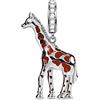 GNOCE Charm Ciondolo Giraffa in Agento S925 Indipendente e Nobile Charm Bead per Bracciali e Collana Regalo di Natale per Famiglia Moglie Figlia Amico