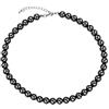 U7 Collana da Donna Perla Nera Regolabile Girocollo Gioielli da Donna Catena Perle Nere Accessorio da Matrimonio