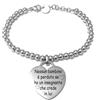 amorili Bracciale Maestra con Dedica - Gioiello Donna in Acciaio Inox, Regalo Fine Anno Scuola, Idee Regalo Insegnante, Maestro/Maestra, Braccialetto Elegante Resistente Antiallergico bcc3029