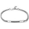 S'Agapõ Bracciale Uomo in Acciaio e Cristalli | Collezione Proud - SPD17