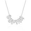 ZqlDDayUP Collana di lettere a bolle per le donne, collana di lettere personalizzate Collana di nomi personalizzati Placcati in oro 18k Collana di ciondoli di iniziali dell'alfabeto per ragazze adolescenti