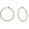 UNOAERRE Orecchini a Cerchio Maxi, Placcato Oro Giallo 24 Carati, Diamantati, 5 cm 000EXO4849900-2733