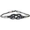 PİYERA SILVER bracciali da uomo, nodo Bracciale da uomo, bracciale d'amore, bracciale kinitted in argento sterling, bracciale vichinghi ossidati (20 cm, argento ossidato)