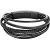 Sector No Limits Bracciale Uomo, Collezione BANDY, in Acciaio, PVD Nero, Cuoio, Smalto - SZV78, Única, Metalli non preziosi, Nessuna pietra preziosa