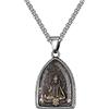 HIJONES Collana con Ciondolo Buddha da Uomo in Acciaio Inossidabile Gioielli Amuleto Avalokiteshvara Bodhisattva