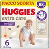 Huggies Extra Care, Pannolini Taglia 6 (15-25 Kg), Mutandina traspirante, Pacco Mega, 60 Pz