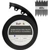 BAKOKI Bordo flessibile per prato (10 m, 40 ancore, altezza 10 cm, colore nero, in plastica, resistente alle intemperie, per aiuole, rotondo, bordo per aiuole, bordo per tagliaerba