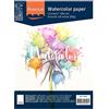 Vaessen Creative Carta per Acquerello Florence Testurizzata 100x - Carta per Pittura ad Acqua A4 - Bianco Sporco - Blocco da Disegno e Libro d'arte per Disegno, Carta Artistica e Acquerello - 200 gsm