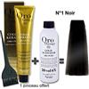 Oro Therapy KIT COLORAZIONE CAPELLI 100ML ORO THERAPY NERO 1/+ Ossidante 20 VOLUME 150ML