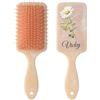 Youdian Spazzola per capelli personalizzata per donne, nome e fiore di nascita, spazzola per capelli, per mamma, nonna, amici, sorella (giallo)