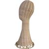 DEVNWIGMO Testa di Manichino per Parrucche, Espositore per Cappelli in Rattan, Espositore per Cappelli Indipendente, Supporto per Cuffie, Cuffie, Cappelli, Salo, 50 Cm