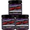 Manic Panic Plum Passion Classic Creme, tinta semipermanente viola vegana e cruelty-free, 3 x 118 ml
