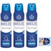 Felce Azzurra 3 x BREEZE - Deodorante spray sportivo con lima e vetiver, senza macchie sulla pelle, 0% di sali di alluminio 150 ml + 1 talco Felce Azzurra in omaggio da 100 g