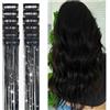 HAJHI Glitter Hair Tinsel Carnevale Clip BB 12 Pezzi Fata Ciocche Colorate Per Capelli Senza Cuciture Fili Metallici Per Riflessi Hair Extensions Per Bar Compleanni(Nero)