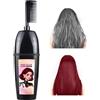 Generic Pettine per tinture per capelli, 200 ml, con testina integrata, strumento per tinture per capelli, temporaneo a base vegetale, per matrimoni, riunioni, viaggi, riunioni sociali all'aperto