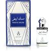 BUSINESS SQUARE BS Olio profumato WHITE MUSK Tahara Attar arabo 100% Olio Senza Alcool, Muschio Halal Per Uomo e Donna Fragranza a Lunga Durata, Flacone Applicatore Stick 12ML, Note: Muschio Legnoso Floreale Rosa Oud