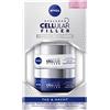 NIVEA Hyaluron Cellular Filler Antietà Giorno & Notte Set (2 X 50 ml), Set con cura giornaliera SPF 30 & Night Cura Viso con Hylauron, CollagenBooster & Estratto di Magnolia
