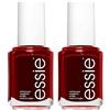 Essie Smalto per Unghie Lucido a Lunga Tenuta Colore Rosso 50 Bordeaux con Pennellino Piatto per Risultato Professionale - 2 Cosmetici