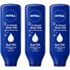 NIVEA 3 x NIVEA latte corpo in doccia Body Milk - per pelle secca - 400 ml